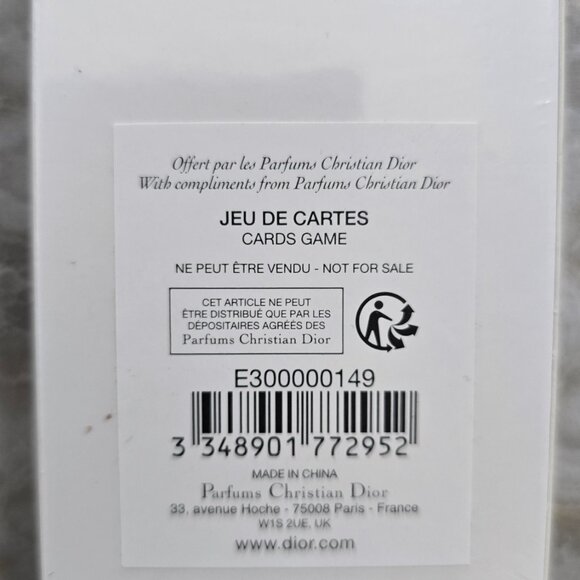 NEW Christian Dior Playing Cards Set Luxury Beauty Collectible Sealed Designer - Picture 3 of 4